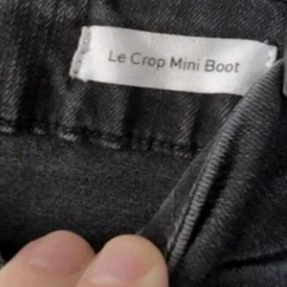 Frame black le crop mini boot cut raw edge jeans size 31 - Picture 8 of 12